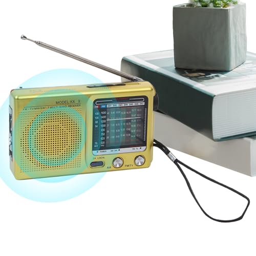 Jlobnyiun AM/FM-Radio für zu Hause – AM FM-Radio mit leistungsstarkem Empfang – kompakt mit leistungsstarkem Lautsprecher für Notfälle, Camping und Outdoor von Jlobnyiun
