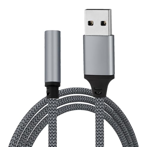 Jlobnyiun Adapter für Kopfhöreranschluss, USB-Adapter, externer Soundkarten-Konverter – Stereo-Konverter, Audiokabel für Kopfhörer, PC, Laptop, Desktop-Computer von Jlobnyiun