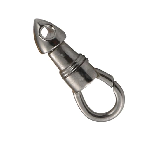 Jlobnyiun Drehbarer Clip, Drehverschluss, Verschluss für Anhänger, Halskette, kleine Federklammern aus Edelstahl, Tauchklammern, Federhaken für Hundeleinen, Schlüsselanhänger von Jlobnyiun