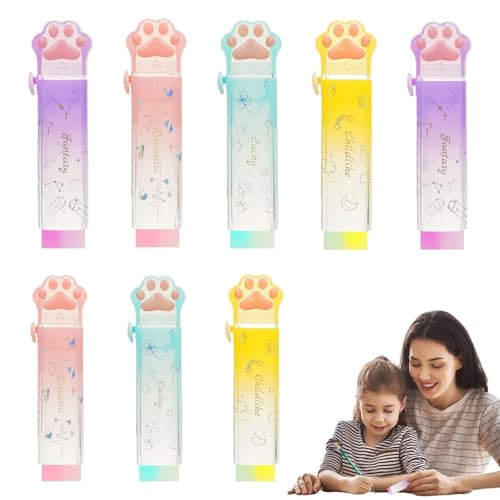 Jlobnyiun Einziehbarer Radiergummi mit Katzenpfote, 8 x Push-Pull-Radiergummi, Schreibwaren, ästhetische Radiergummis, niedliches Gummi für Zuhause, Schule, Arbeit Jlobnyiun Einziehbarer Radiergummi mit Katzenpfote, 8 x Push-Pull-Radiergummi, Schreibwaren, ästhetische Radiergummis, niedliches Gummi für Zuhause, Schule, Arbeit von Jlobnyiun
