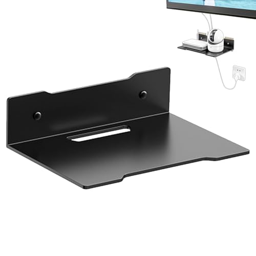 Jlobnyiun Kamera-Wandhalterung – Wandhalterung für Kamera, AV-Router-Halterung aus Metall unter dem TV für den Audio-Projektor von TV | Halterung für DVD-Player Jlobnyiun Kamera-Wandhalterung – Wandhalterung für Kamera, AV-Router-Halterung aus Metall unter dem TV für den Audio-Projektor von TV | Halterung für DVD-Player von Jlobnyiun