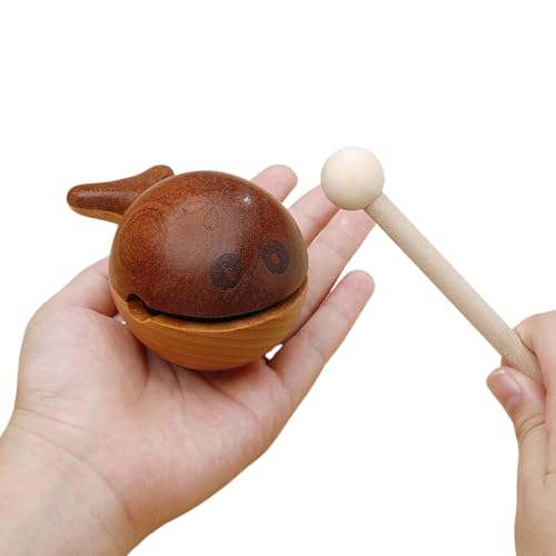 Jlobnyiun Percussionsinstrumente – Trommel Fisch aus Holz im Cartoon-Stil, Percussionsinstrument, Holz, dekoratives Spielzeug für Büro, Dekoration, Haus, Meditation, Männer, Frauen, Arbeit und von Jlobnyiun