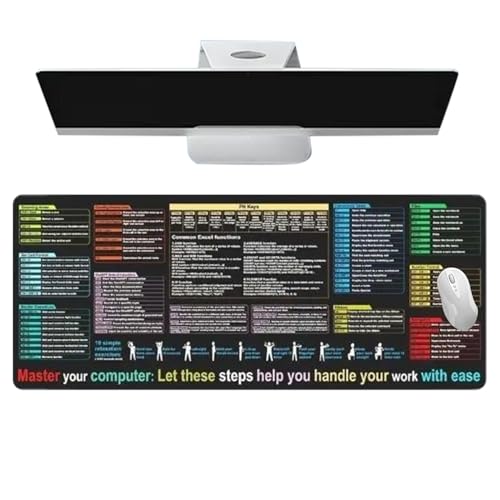 Jlobnyiun Schnellanleitung Schreibtischunterlage | Mousepad mit Schnelltasten - Rutschfeste Matte XL Fleckschutz PC-Zubehör für Programmierer Gebrauchte Tabellenkalkulationen Büro Studio und Zuhause Jlobnyiun Schnellanleitung Schreibtischunterlage | Mousepad mit Schnelltasten - Rutschfeste Matte XL Fleckschutz PC-Zubehör für Programmierer Gebrauchte Tabellenkalkulationen Büro Studio und Zuhause von Jlobnyiun