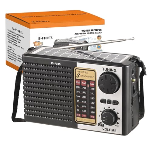 Jlobnyiun Solarradio – USB-Solarradio für den Außenbereich, mit Taschenlampe, wiederaufladbares Gerät für Erwachsene und Familie, mit kabelloser Verbindung für Wandern und Notfälle Jlobnyiun Solarradio – USB-Solarradio für den Außenbereich, mit Taschenlampe, wiederaufladbares Gerät für Erwachsene und Familie, mit kabelloser Verbindung für Wandern und Notfälle von Jlobnyiun