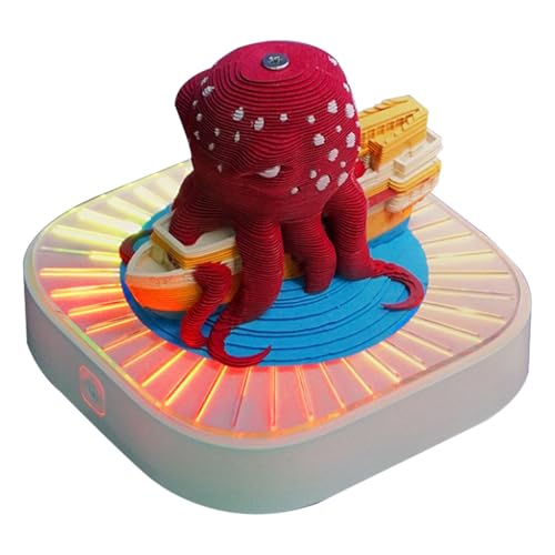 Jlobnyiun Tischkalender 2025 - Kalender 2025, Kalender des Notizblocks mit Oktopus-Ornament | Kreativer Zeitplan für die Zeit, Notizblock Kalender 2025, Skulptur Jlobnyiun Tischkalender 2025 - Kalender 2025, Kalender des Notizblocks mit Oktopus-Ornament | Kreativer Zeitplan für die Zeit, Notizblock Kalender 2025, Skulptur von Jlobnyiun
