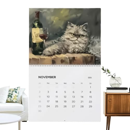 Kalender 2025 Katze zum Trinken, Kalender 2025 - Quadratischer Kalender 2025 mit Katzenmalereien, Vertikaler Kalender für Zuhause, 12 Monate Familienplaner Organizer Kalender 2025 Katze zum Trinken, Kalender 2025 - Quadratischer Kalender 2025 mit Katzenmalereien, Vertikaler Kalender für Zuhause, 12 Monate Familienplaner Organizer von Jlobnyiun