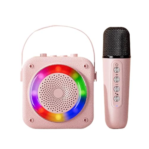 Karaoke-System – Kabelloses Karaoke-System, tragbarer Karaoke-Lautsprecher | LED-Licht-Lautsprecher mit schnurlosen Mikrofonen, LED-Licht, kabelloses Lautsprecher-Mikrofon-Set für Veranstaltungen im von Jlobnyiun