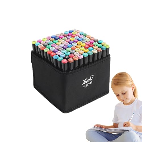 Malmarker, Kunstmarker, Schreibmarker zum Ausmalen von Notizen | Künstlerzeichnungsstift mit feiner Spitze und Pinselspitze zum Zeichnen, Schule Malmarker, Kunstmarker, Schreibmarker zum Ausmalen von Notizen | Künstlerzeichnungsstift mit feiner Spitze und Pinselspitze zum Zeichnen, Schule von Jlobnyiun