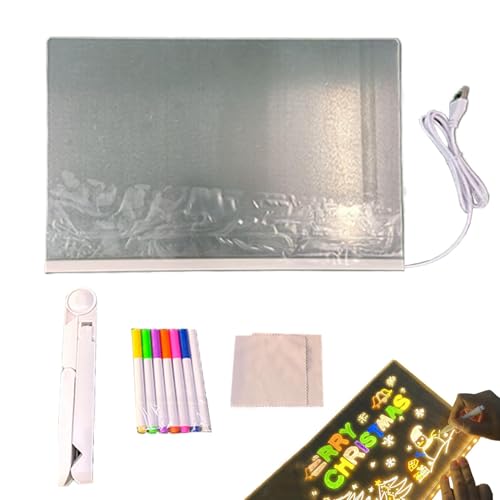 Schreibtafel: Beleuchtete LED-Nachrichtentafel, löschbare Schreibtafel, USB-betriebenes, trocken abwischbares Whiteboard, tragbare LED-Anzeigetafel, Acryl-Leuchttafel für Hochzeiten, Business Schreibtafel: Beleuchtete LED-Nachrichtentafel, löschbare Schreibtafel, USB-betriebenes, trocken abwischbares Whiteboard, tragbare LED-Anzeigetafel, Acryl-Leuchttafel für Hochzeiten, Business von Jlobnyiun