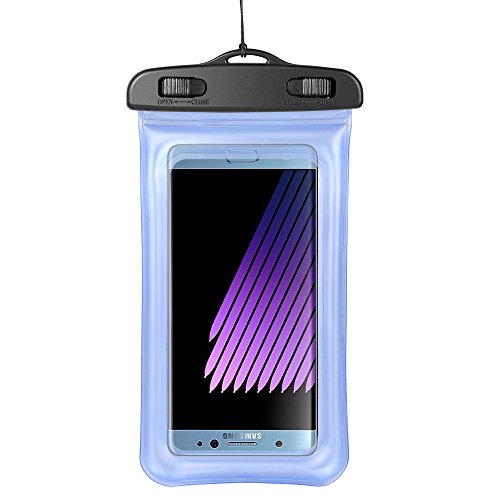 Blau Wasserdichte Tasche Dry Pouch Fall für iPhone X/iPhone 8 Plus/Samsung Galaxy S9 Plus/LG G7/LG V30/LG Q7,/Motorola Moto G6 Plus/Z3 Play/E5 Plus/OnePlus 6/Huawei P20 von Jlyifan
