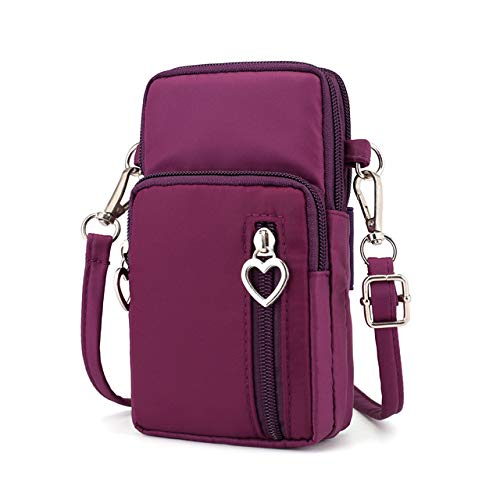 Oxford Crossbody Handgelenktasche Tragetasche Handytasche für iPhone XS Max/iPhone 14 13 12 11 XR iPhone SE Google Pixel 7 6a Pixel 6 Samsung Galaxy S22 S21 S20 FE A32 A52s A52s 53 m3 2 (lila) von Jlyifan