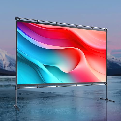 JMGO 100 Zoll Projektorleinwand, 4K/3D/HDR-Unterstützung, Anti-Falten, hoher Kontrast, Front- & Rückprojektion, einfache Installation für Heimkino, Outdoor-Filme, Büro & Gaming JMGO 100 Zoll Projektorleinwand, 4K/3D/HDR-Unterstützung, Anti-Falten, hoher Kontrast, Front- & Rückprojektion, einfache Installation für Heimkino, Outdoor-Filme, Büro & Gaming von JmGO