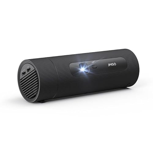 JMGO Picoplay Mini Beamer, 400 ISO Lumen, Gimbal Echtzeit Autofokus, Google TV, Netflix, Rec.709 127%, HDR10, 6W Dolby Audio, Blu-ray 3D, 200" White von JmGO