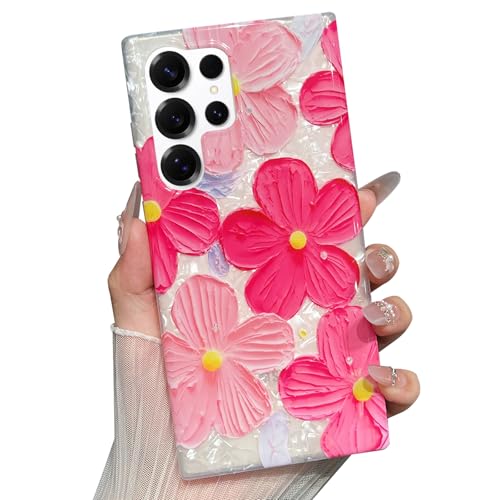 Jmltech Schutzhülle für Samsung Galaxy S22 Ultra mit Blumenmuster, ästhetisch, funkelnd, luxuriös, trendig, stoßfest, Blumen, Ölgemälde, flexible Silikon-Handyhüllen für Galaxy S22 Ultra Jmltech Schutzhülle für Samsung Galaxy S22 Ultra mit Blumenmuster, ästhetisch, funkelnd, luxuriös, trendig, stoßfest, Blumen, Ölgemälde, flexible Silikon-Handyhüllen für Galaxy S22 Ultra von Jmltech