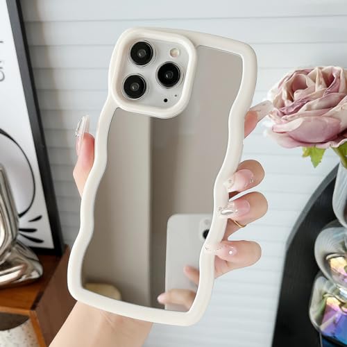 Jmltech Schutzhülle für iPhone 11 Pro Max, spiegelnd, gewellt, Rahmenform, Silikon, niedlich, stoßfest, ultradünn, Beige Jmltech Schutzhülle für iPhone 11 Pro Max, spiegelnd, gewellt, Rahmenform, Silikon, niedlich, stoßfest, ultradünn, Beige von Jmltech