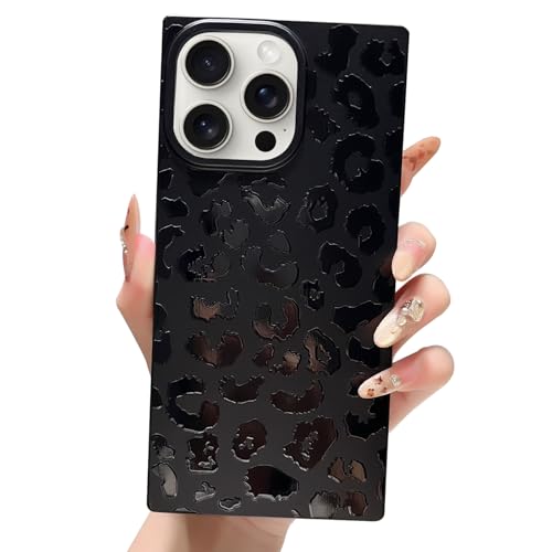 Jmltech Schutzhülle für iPhone 13 Pro Max, Leopardenmuster, ästhetisch, trendig, rechteckiger Rand, stoßfest, schützend, Fallschutz, flexible Blumen, Schwarz Jmltech Schutzhülle für iPhone 13 Pro Max, Leopardenmuster, ästhetisch, trendig, rechteckiger Rand, stoßfest, schützend, Fallschutz, flexible Blumen, Schwarz von Jmltech