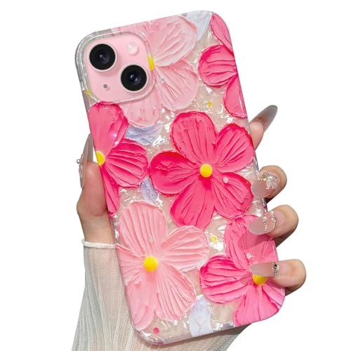 Jmltech Schutzhülle für iPhone 14 Plus, trendig, mädchenhaft, ästhetisch, niedlich, Blume, luxuriös, funkelnd, Silikon, mit Charms, Handyschlaufe, Ölgemälde, stoßfest, Glitzer-Schutzhülle Jmltech Schutzhülle für iPhone 14 Plus, trendig, mädchenhaft, ästhetisch, niedlich, Blume, luxuriös, funkelnd, Silikon, mit Charms, Handyschlaufe, Ölgemälde, stoßfest, Glitzer-Schutzhülle von Jmltech