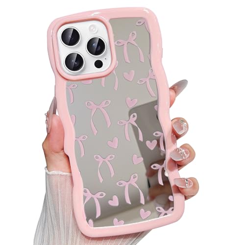 Jmltech Schutzhülle für iPhone 15 Pro Max mit gewellter Schleife, niedliches Kawaii-Mädchen, trendig, ästhetisch, transparent, Silikon, stoßfest, mit Perlenband, Rosa Jmltech Schutzhülle für iPhone 15 Pro Max mit gewellter Schleife, niedliches Kawaii-Mädchen, trendig, ästhetisch, transparent, Silikon, stoßfest, mit Perlenband, Rosa von Jmltech