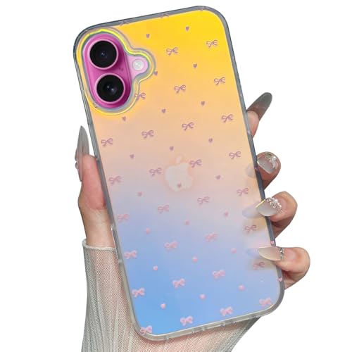 Jmltech Schutzhülle für iPhone 16 Plus, niedlich, schillernd, mit farbwechselnden Herzen, glitzernd, stoßfest, für iPhone 16 Plus Jmltech Schutzhülle für iPhone 16 Plus, niedlich, schillernd, mit farbwechselnden Herzen, glitzernd, stoßfest, für iPhone 16 Plus von Jmltech