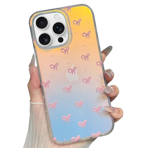 Jmltech Schutzhülle für iPhone 16 Pro Max, niedlich, schillernd, mit Schleife, trendig, mit farbwechselnden Herzen, glitzernd, stoßfest, für iPhone 16 Pro Max Jmltech Schutzhülle für iPhone 16 Pro Max, niedlich, schillernd, mit Schleife, trendig, mit farbwechselnden Herzen, glitzernd, stoßfest, für iPhone 16 Pro Max von Jmltech