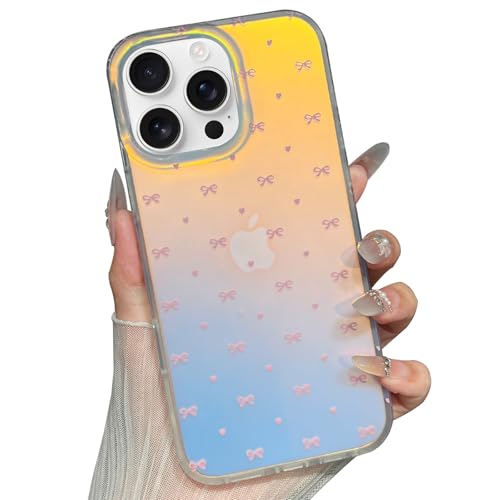 Jmltech Schutzhülle für iPhone 16 Pro Max, niedliche, schillernde Schleife, trendig, mit farbwechselnden Herzen, mädchenhaft, stoßfest, Schutzhülle für iPhone 16 Pro Max Jmltech Schutzhülle für iPhone 16 Pro Max, niedliche, schillernde Schleife, trendig, mit farbwechselnden Herzen, mädchenhaft, stoßfest, Schutzhülle für iPhone 16 Pro Max von Jmltech