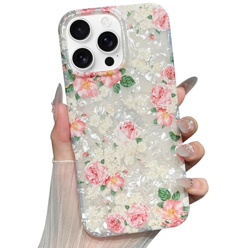 Jmltech Schutzhülle für iPhone 16 Pro Max, trendig, ästhetisch, niedlich, stoßfest, Blumen, flexible Silikon-Handyhüllen für iPhone 16 Pro Max, Rosa Jmltech Schutzhülle für iPhone 16 Pro Max, trendig, ästhetisch, niedlich, stoßfest, Blumen, flexible Silikon-Handyhüllen für iPhone 16 Pro Max, Rosa von Jmltech