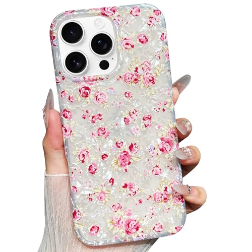 Jmltech Schutzhülle für iPhone 16 Pro Max für Damen, ästhetisches Blumenmuster, stoßfest, dünn, schützende Blumen, flexible Silikonhüllen für iPhone 16 Pro Max, Rosa Jmltech Schutzhülle für iPhone 16 Pro Max für Damen, ästhetisches Blumenmuster, stoßfest, dünn, schützende Blumen, flexible Silikonhüllen für iPhone 16 Pro Max, Rosa von Jmltech