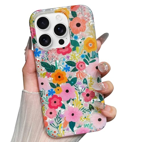 Jmltech Schutzhülle für iPhone 16 Pro Max für iPhone 16 Pro Max mit Blumenmuster, niedlich, trendig, stoßfest, Blumen, ästhetisch, flexibel, Silikon, Schutzhülle für iPhone 16 Pro Max Jmltech Schutzhülle für iPhone 16 Pro Max für iPhone 16 Pro Max mit Blumenmuster, niedlich, trendig, stoßfest, Blumen, ästhetisch, flexibel, Silikon, Schutzhülle für iPhone 16 Pro Max von Jmltech