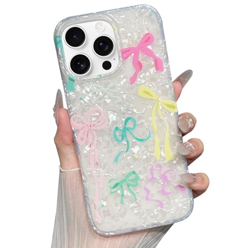 Jmltech Schutzhülle für iPhone 16 Pro Max mit Schleife, niedlich, bunt, für Damen, trendig, luxuriös, funkelnd, stoßfest, minzgrün Jmltech Schutzhülle für iPhone 16 Pro Max mit Schleife, niedlich, bunt, für Damen, trendig, luxuriös, funkelnd, stoßfest, minzgrün von Jmltech