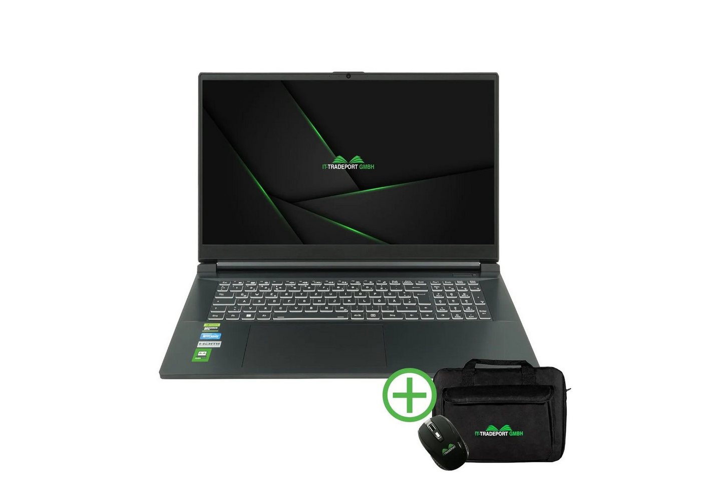 JodaBook Gaming N17, fertig eingerichtetes Gaming-Notebook (43,09 cm/17.3 Zoll, Intel Core i9 13900H, RTX 4050, 500 GB SSD, #mit Funkmaus +Notebooktasche) von JodaBook