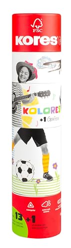 Kores – Kolores Twist & Turn: 12 Buntstifte und 1 Grafitos Bleistift für Kinder und Erwachsene mit weicher Mine und Dreiecksform, umweltfreundliches FSC, mit Anspitzer Kores – Kolores Twist & Turn: 12 Buntstifte und 1 Grafitos Bleistift für Kinder und Erwachsene mit weicher Mine und Dreiecksform, umweltfreundliches FSC, mit Anspitzer von Kores