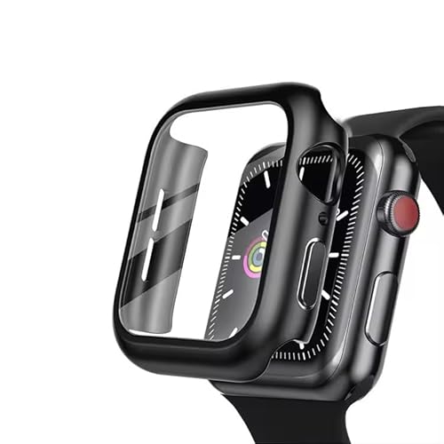 JOEJESSI 2in1 Hard Case with Glass Screen Protector, Compatible with Apple Watch Series 6, SE, Series 5, Series 4, Pack of 2, Black 44mm JOEJESSI 2in1 Hard Case with Glass Screen Protector, Compatible with Apple Watch Series 6, SE, Series 5, Series 4, Pack of 2, Black 44mm von JoeJessi