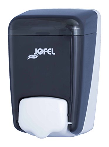 Jofel – Wandseifenspender, nachfüllbar mit Flüssigseife mit 0,4 l Fassungsvermögen, Badezimmer-Seifenspender, hochbeständiges ABS-Gehäuse, Azur AC84000, SAN Fumé von Jofel