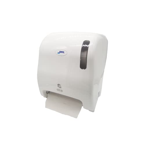 Jofel AG60000, automatischer Papierspender, kontinuierliche Spule, hergestellt aus weißem ABS, Papier 220 mm breit, 200 mm Dorn von Jofel