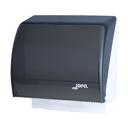 Jofel - Handtuchspender, Gesichtshandtuchspender, Wandhandtuchspender, Kombi: 400 Zick-Zack-Tücher oder 90 m Rolle ABS Gehäuse, Azure AH45000, San fume Jofel - Handtuchspender, Gesichtshandtuchspender, Wandhandtuchspender, Kombi: 400 Zick-Zack-Tücher oder 90 m Rolle ABS Gehäuse, Azure AH45000, San fume von Jofel
