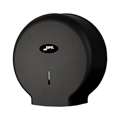 Jofel - Mittelgroßer industrieller Toilettenpapierrollenhalter, 300m Rollenpapierspender, 220mm Durchmesser, 45mm Spindel, Ideal für öffentliche Toiletten, Hochwertiges ABS, AE57600-MT Schwarz Matt Jofel - Mittelgroßer industrieller Toilettenpapierrollenhalter, 300m Rollenpapierspender, 220mm Durchmesser, 45mm Spindel, Ideal für öffentliche Toiletten, Hochwertiges ABS, AE57600-MT Schwarz Matt von Jofel