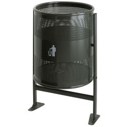 Toilettenpapierhalter Großrollen Jofel al71300 °F Zirkular Mesh Bin bemalt perforiert mit Fuß, graphit von Jofel