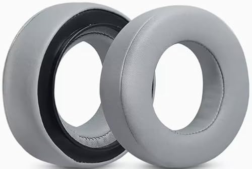 Joghaw Ersatz-Ohrpolster für Beyerdynamic DT700 Prox DT900 Prox Studio- und Gaming-Kopfhörer, hochwertiges graues Proteinleder-Memoryschaum-Kissen von Joghaw