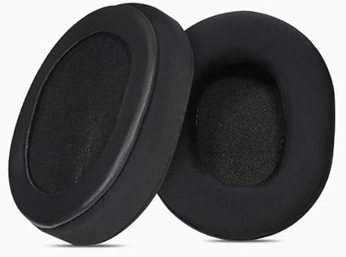 Joghaw Ersatz-Ohrpolster für Kopfhörer, kompatibel mit Sony Inzone H3, Premium-Eisseide-Kissen mit weichem Memory-Schaum für Komfort, Schwarz von Joghaw