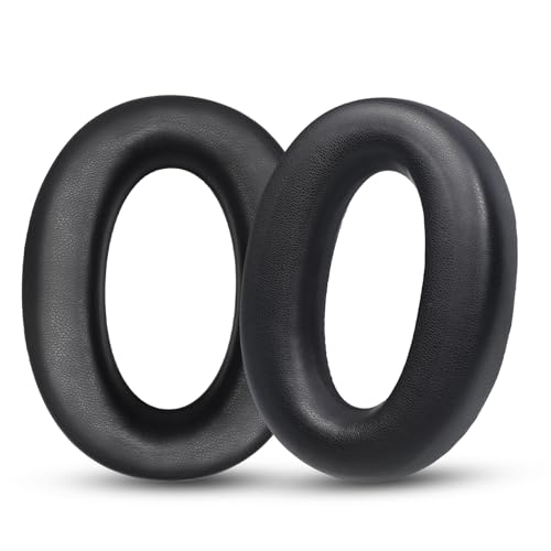 Joghaw Ersatz-Ohrpolster für Kopfhörer, kompatibel mit Sony MDR-1000x/WH-1000xm2, Premium-Proteinleder-Kissen mit weichem Memory-Schaum für Komfort, Schwarz Joghaw Ersatz-Ohrpolster für Kopfhörer, kompatibel mit Sony MDR-1000x/WH-1000xm2, Premium-Proteinleder-Kissen mit weichem Memory-Schaum für Komfort, Schwarz von Joghaw