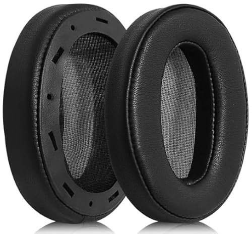 Joghaw Ersatz-Ohrpolster für Kopfhörer, kompatibel mit Sony MDR-1AM2, Premium-genähtes Protein-Lederkissen mit weichem Memory-Schaum für Komfort, Schwarz Joghaw Ersatz-Ohrpolster für Kopfhörer, kompatibel mit Sony MDR-1AM2, Premium-genähtes Protein-Lederkissen mit weichem Memory-Schaum für Komfort, Schwarz von Joghaw