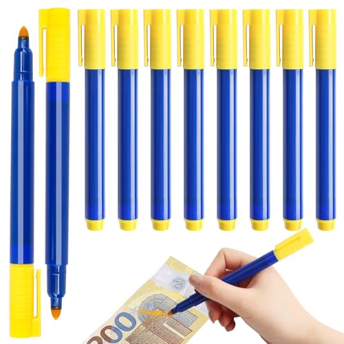 Geldscheinprüfer Stift, 10 Stück Falschgeldprüfstift, Gelddetektor Stift, Falsche Rechnungen Tester, Tragbarer Währungsdetektor-Stift, Universal Detekt Stift, Geldtester gefälschter Stift von Jognee