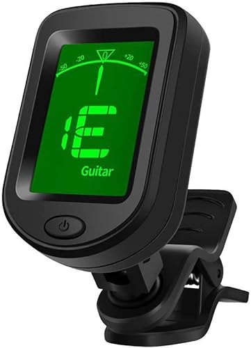 Stimmgerät für Gitarre, Bass, Violine, C-Ukulele, D-Ukulele, klares LCD-Display, kalibrierte Tonhöhe von Jognee