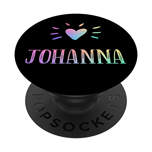 Johanna Regenbogen-Aquarell Liebe Name Johanna PopSockets mit austauschbarem PopGrip von Johanna Regenbogen Herz Geschenke