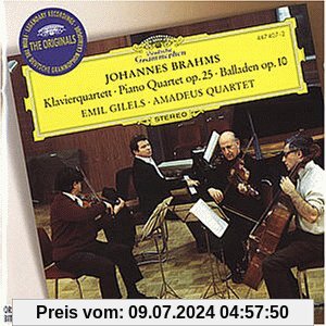 Brahms: Klavierquartett op.25/Balladen op.10 von Johannes Brahms