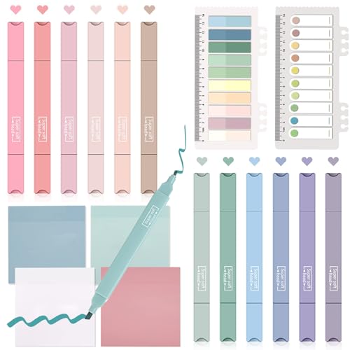 Johiux 12 Textmarker Pastell 600 Blätter Transparente Haftnotizen,Sticky Notes Transparent mit Marker StifteSet,Für Back to School Aesthetic Bible Marker Book Annotations School Supplies Bürobedarf. Johiux 12 Textmarker Pastell 600 Blätter Transparente Haftnotizen,Sticky Notes Transparent mit Marker StifteSet,Für Back to School Aesthetic Bible Marker Book Annotations School Supplies Bürobedarf. von Johiux