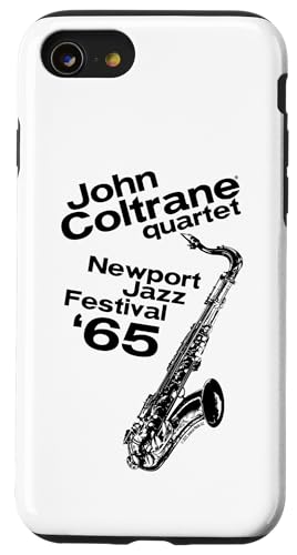 John Coltrane Newport Jazz Festival 1965 Schwarzer Druck Hülle für iPhone SE (2020) / 7 / 8 von John Coltrane