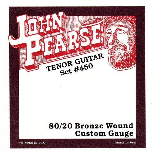 John Pearse® »450L - TENOR GUITAR STRINGS - IRISH TUNING« Saiten für Tenor-Gitarre in Irish Tuning GDAE - 80/20 Bronze - 013/042 von John Pearse