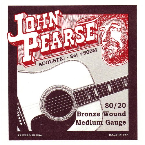 John Pearse 300M Akustikgitarre 013-056 Medium Bronze Saiten-Set von John Pearse