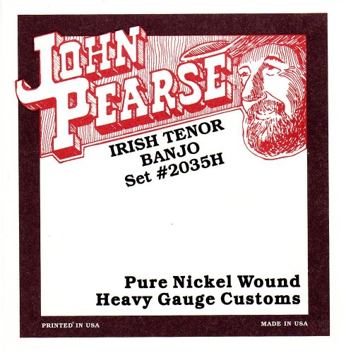 John Pearse Strings 2035H Saitensatz für Tenor-Banjos (Nickel-Umwicklung, Heavy) von John Pearse